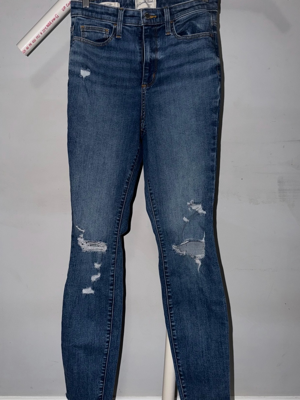 Universal Thread Dark Blue Distressed Skinny Jeans